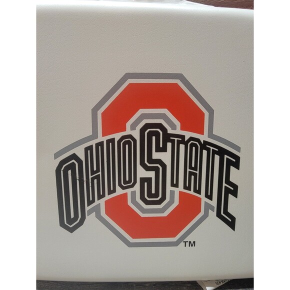 OHIO STATE Buckeyes 2 Stadium Seat Bleacher Cushion White Handle Foam - Picture 2 of 4